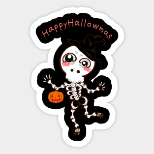 holding pumpkin Sticker